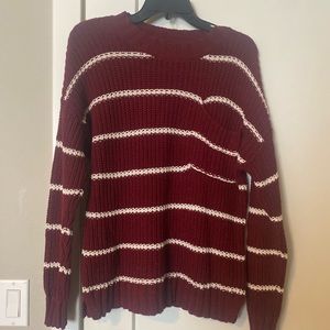 Red sweater with white stripes from American Eagle